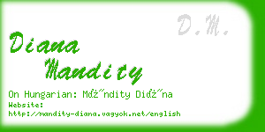 diana mandity business card